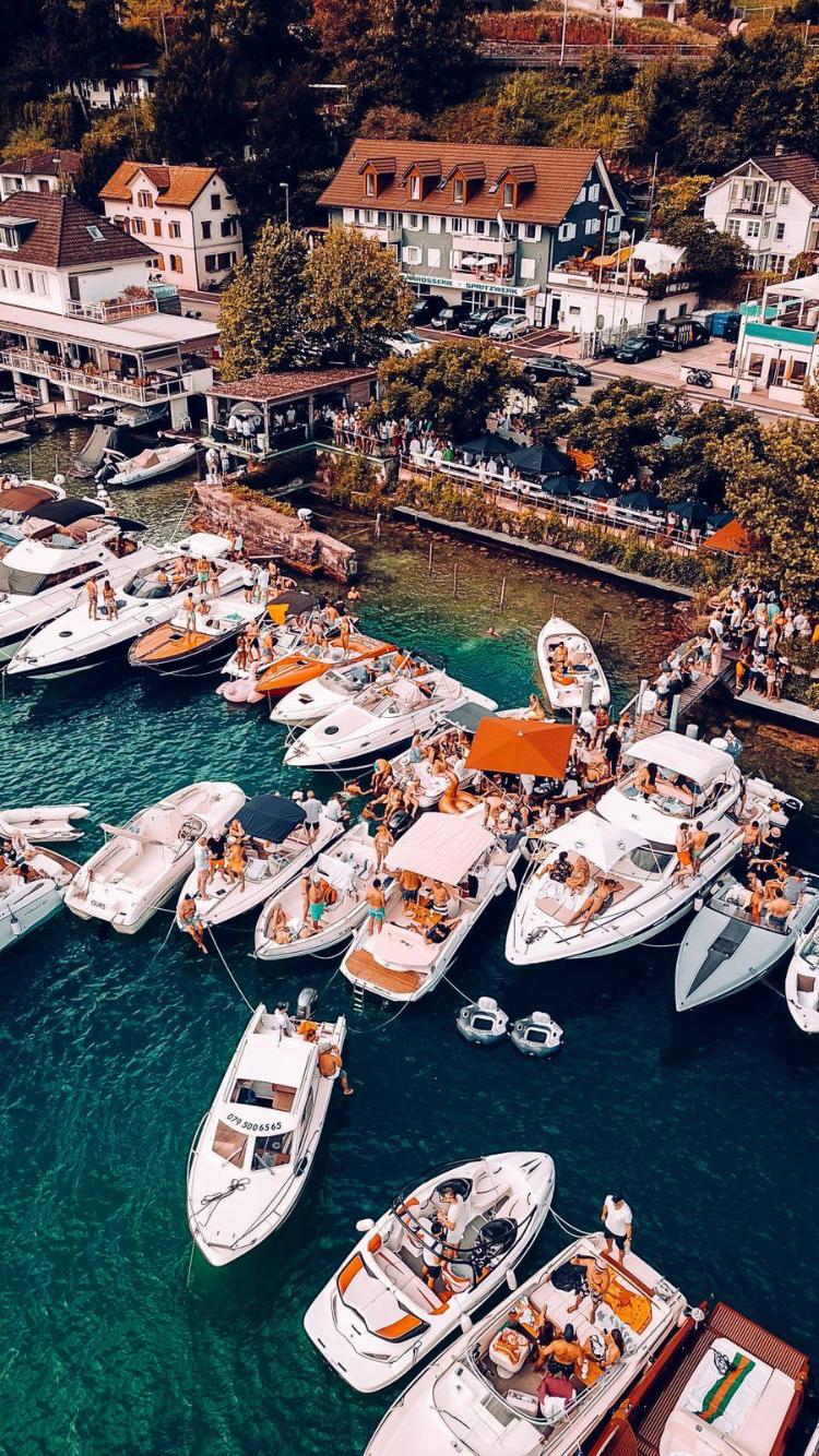 Yacht-Hafen von oben